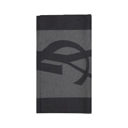 Bufanda Saint Laurent de seda gris
