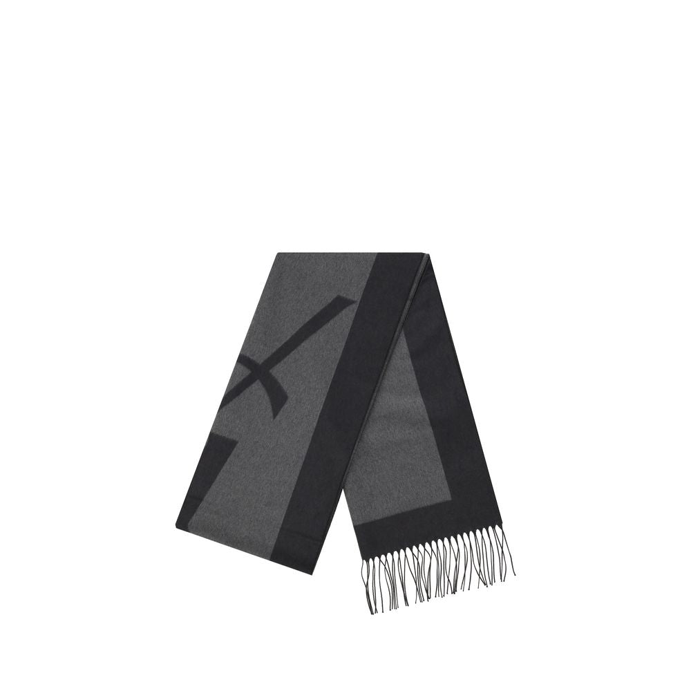 Bufanda Saint Laurent de seda gris