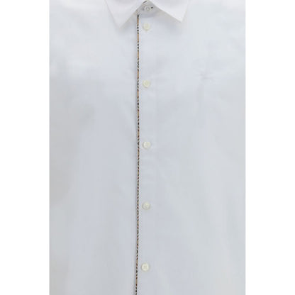 Chemise habillée en coton Burberry blanche - Coupe droite