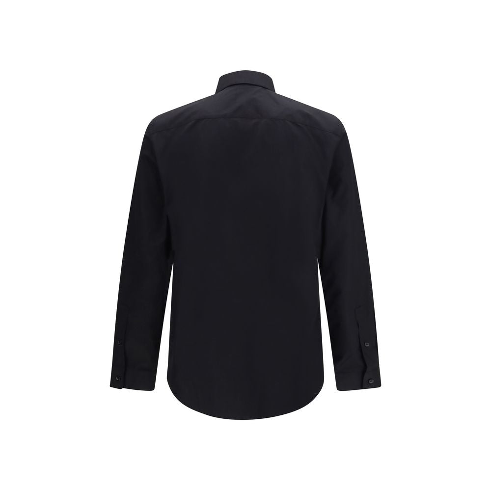 Burberry Dress Shirt - Black Poplin Cotton Regular Fit