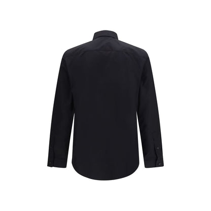 Burberry Dress Shirt - Black Poplin Cotton Regular Fit