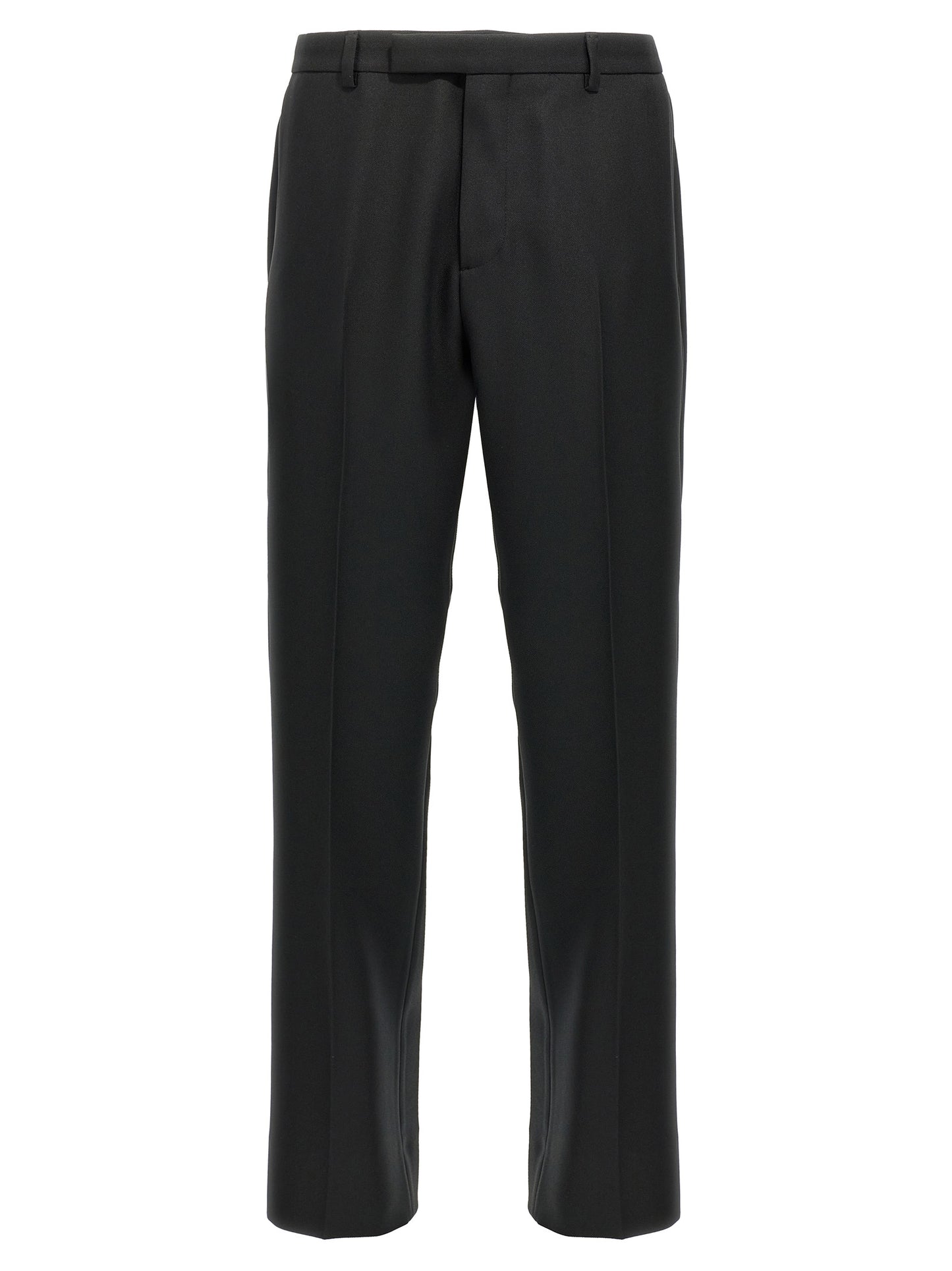Pantalones casuales negros de poliéster Gucci