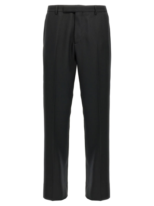 Pantalones casuales negros de poliéster Gucci