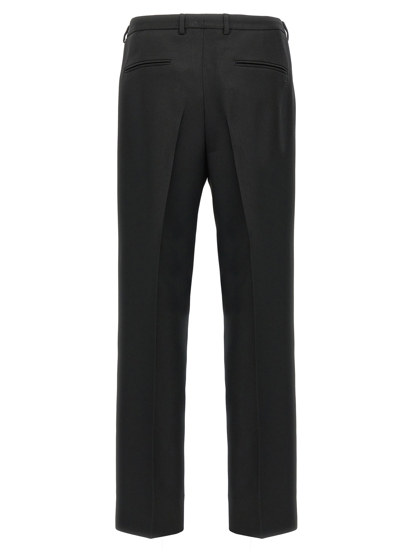 Pantalones casuales negros de poliéster Gucci