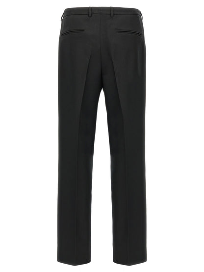 Pantalones casuales negros de poliéster Gucci