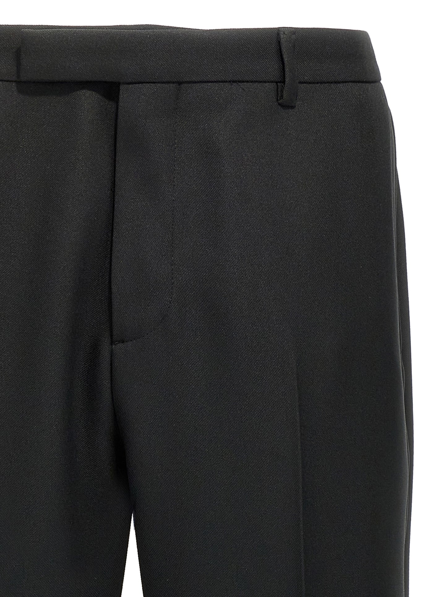 Pantalones casuales negros de poliéster Gucci