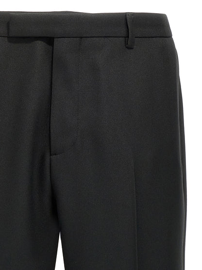 Pantalones casuales negros de poliéster Gucci