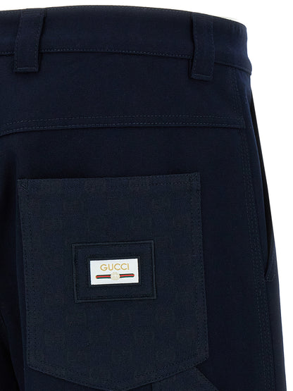 Pantalones casuales Gucci de algodón azul