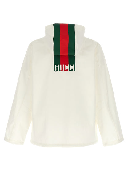 Veste shell Gucci en coton blanc déperlant