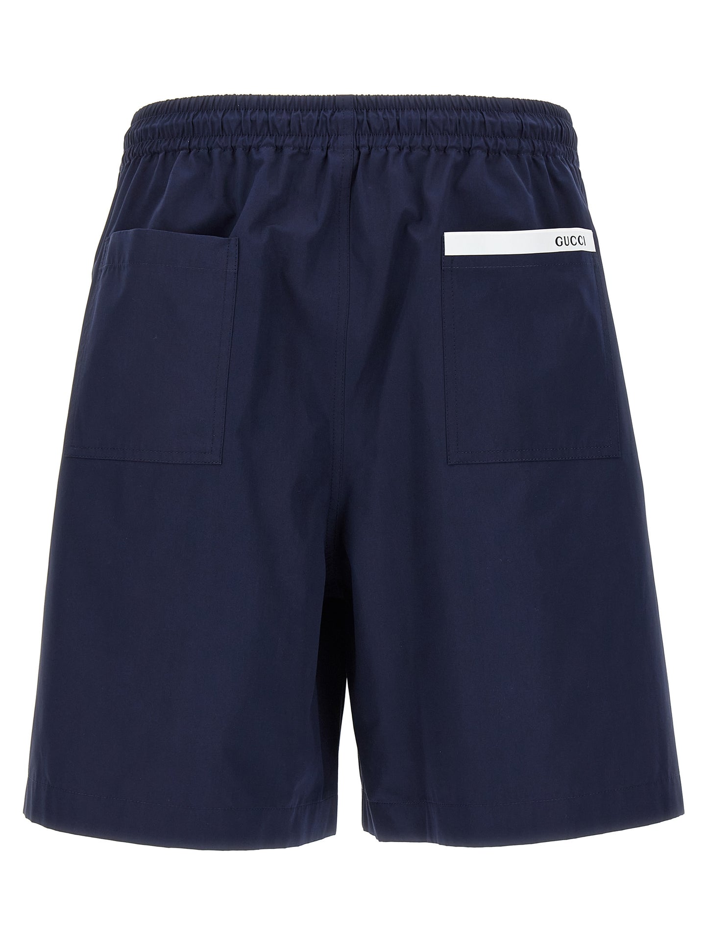 Bermudas Gucci De Algodón Azul Corte Relajado Suave