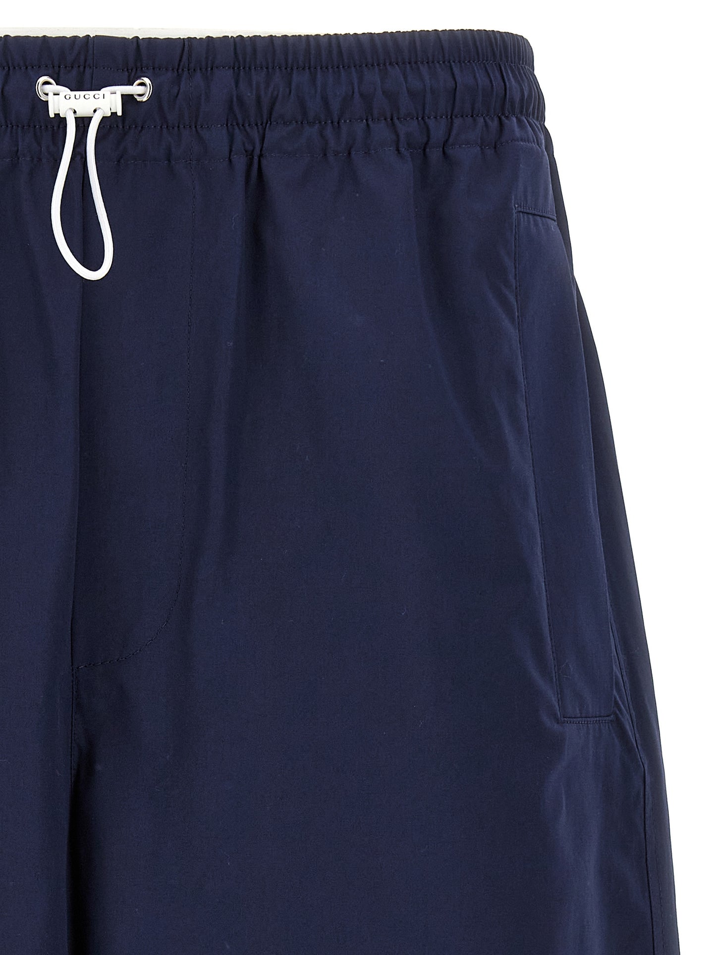 Bermudas Gucci De Algodón Azul Corte Relajado Suave