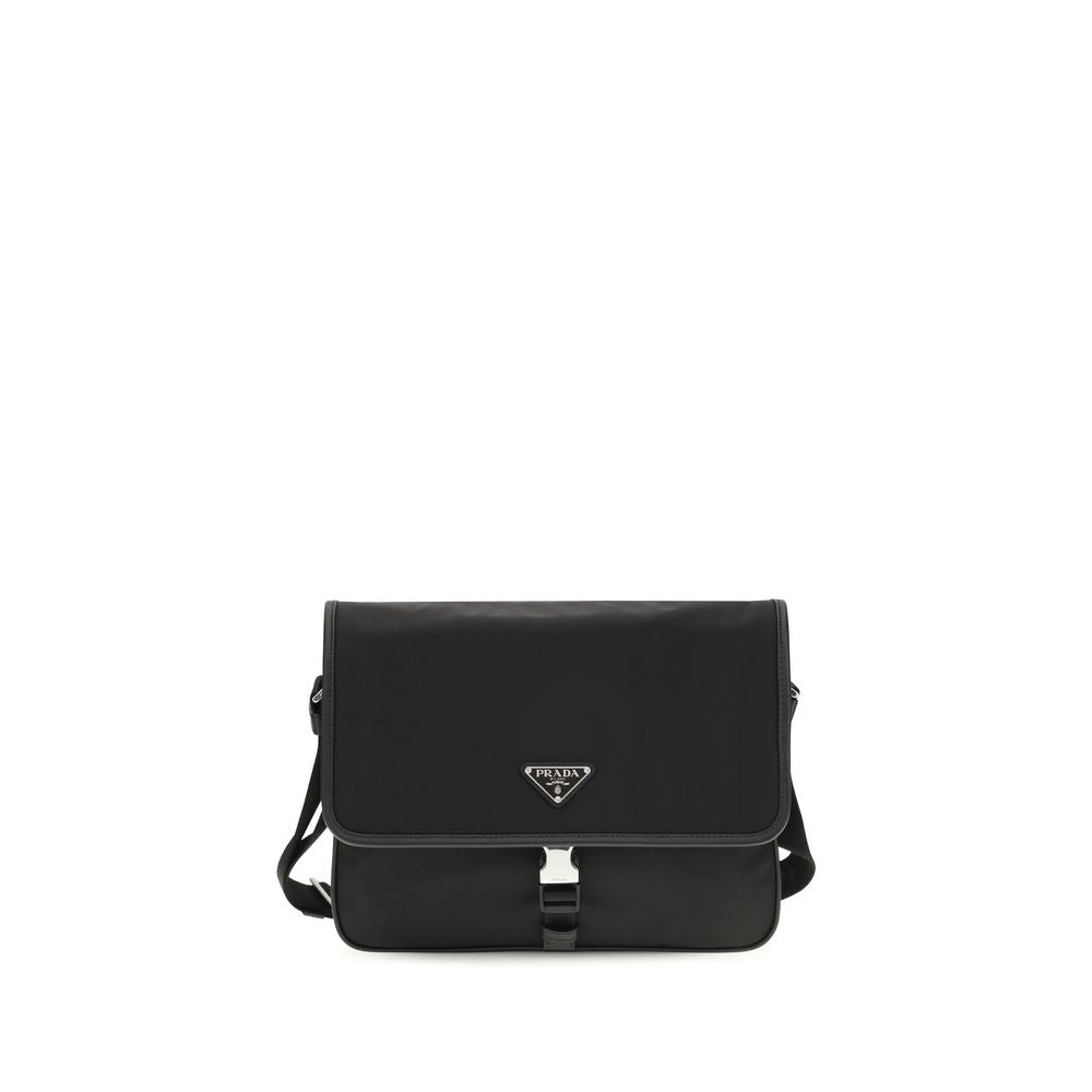 Bolso de hombro Prada de poliamida reciclada negra