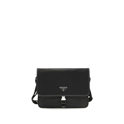 Bolso de hombro Prada de poliamida reciclada negra
