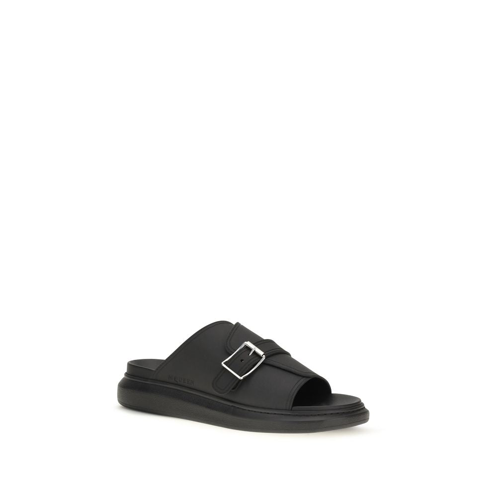 Alexander McQueen Sandalias Bos Taurus - Plataforma Piel Negra
