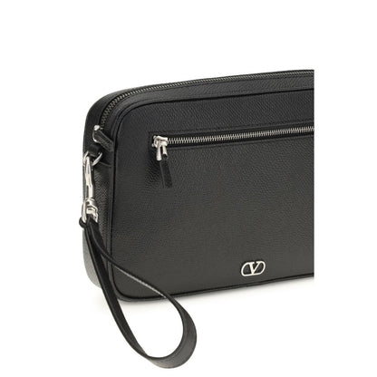 Valentino Garavani Black Leather Bos Taurus Handbag