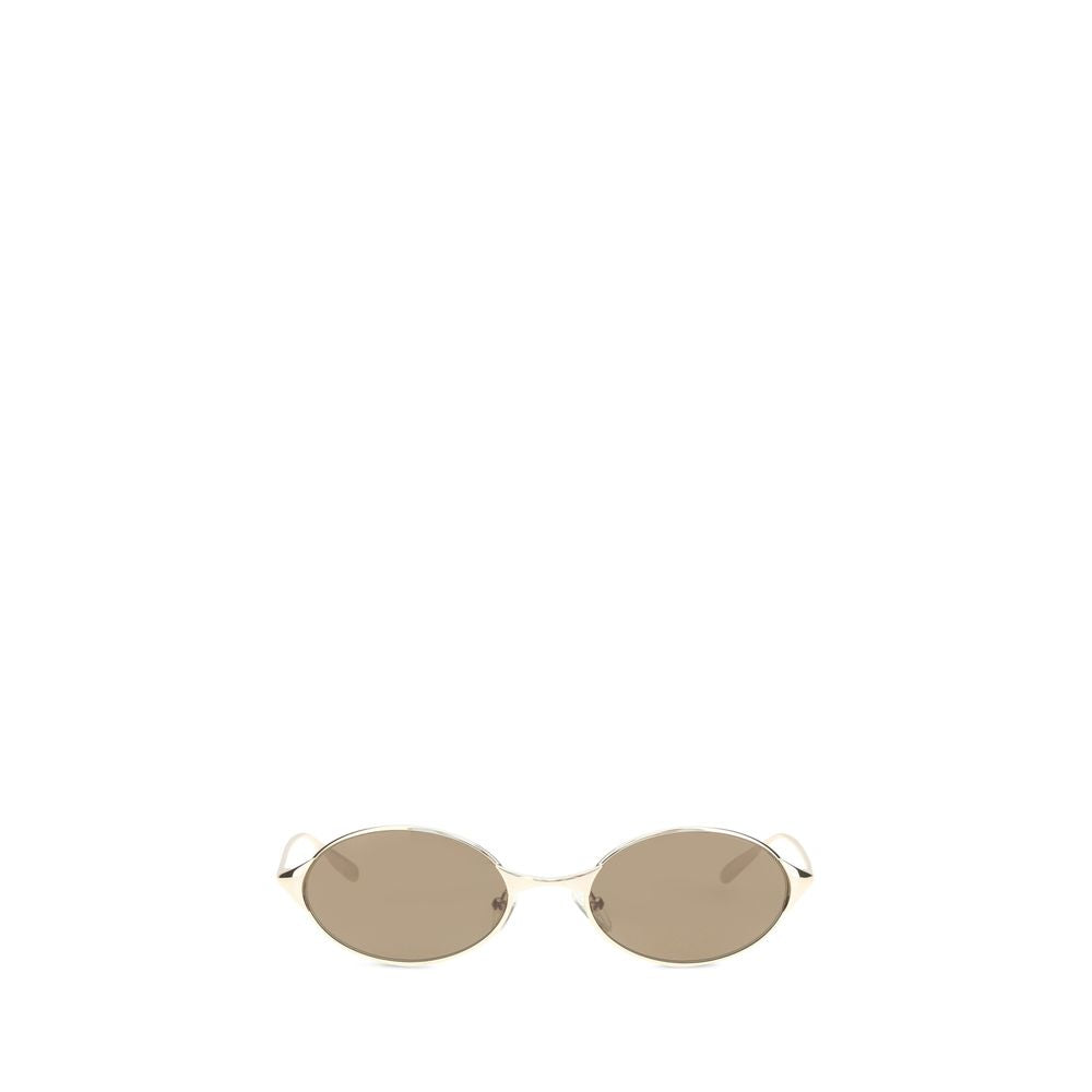Gafas de sol Alexander McQueen de metal dorado
