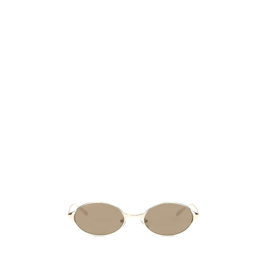 Gafas de sol Alexander McQueen de metal dorado