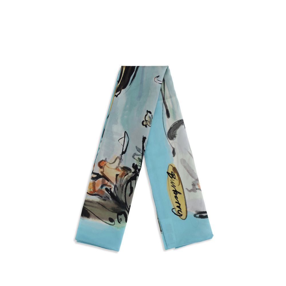 Multicolor Silk Scarf Burberry Style Accessory