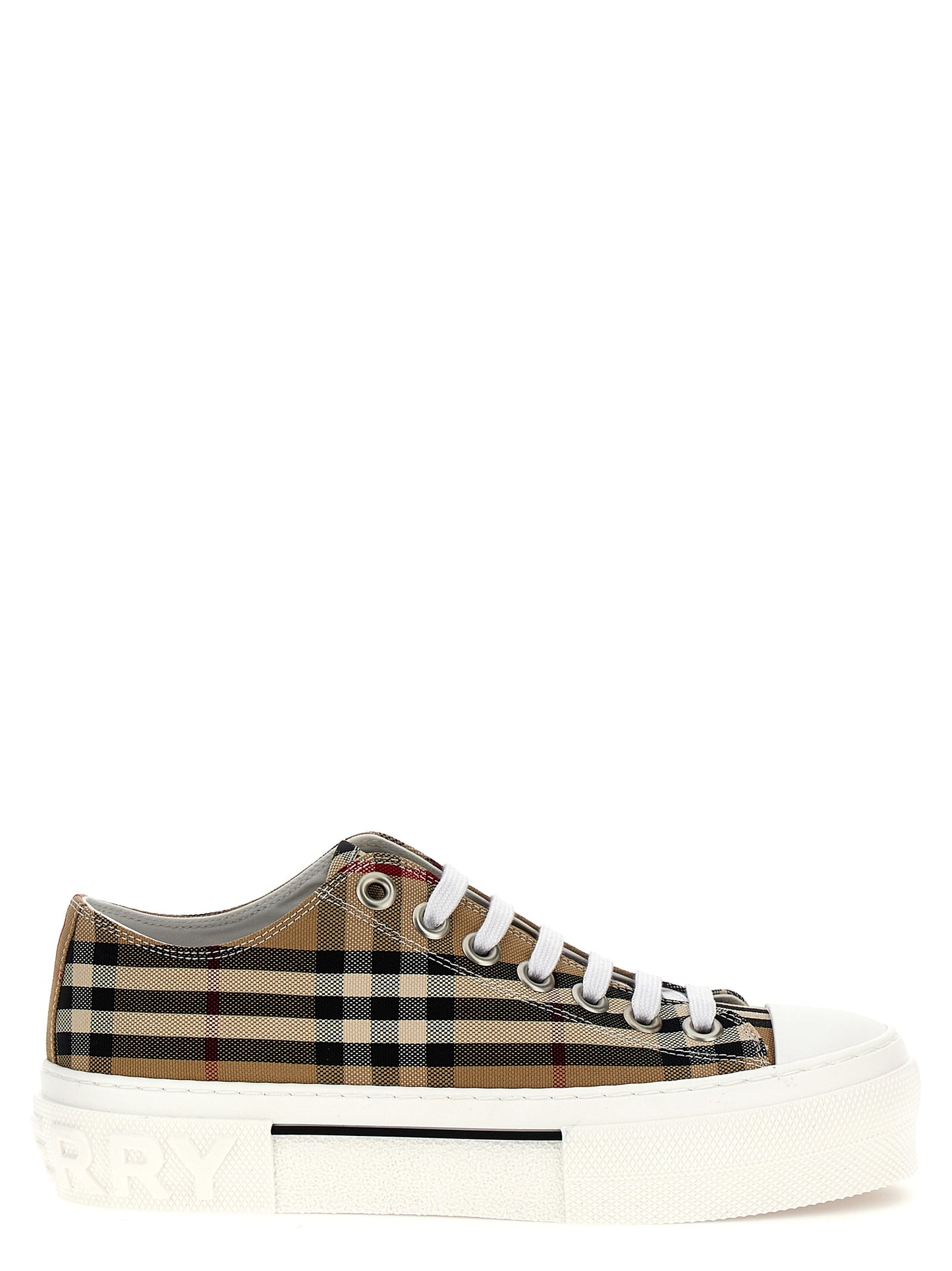 Zapatillas bajas de algodón beige Burberry