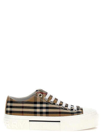 Zapatillas bajas de algodón beige Burberry