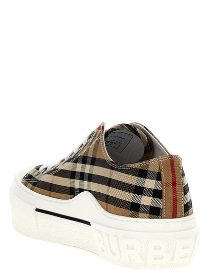 Zapatillas bajas de algodón beige Burberry