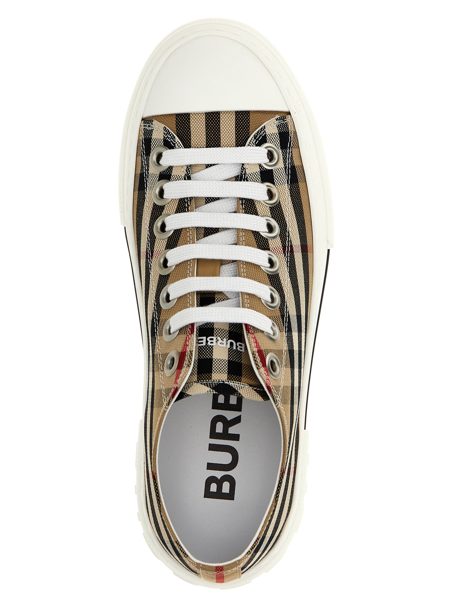 Zapatillas bajas de algodón beige Burberry