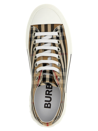 Zapatillas bajas de algodón beige Burberry