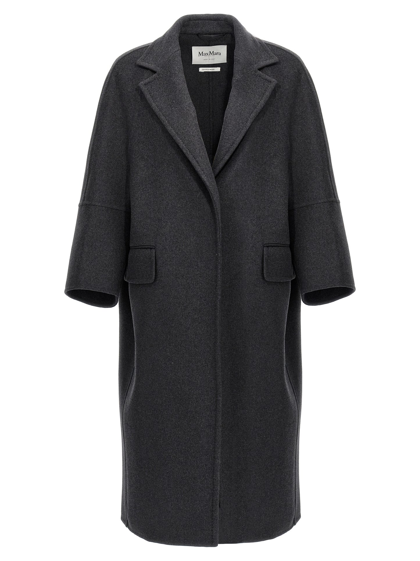 Abrigo Max Mara de lana virgen gris