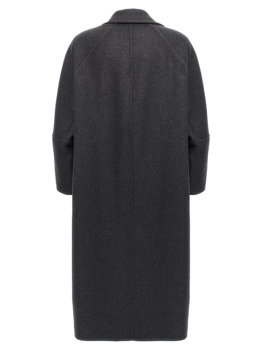 Abrigo Max Mara de lana virgen gris