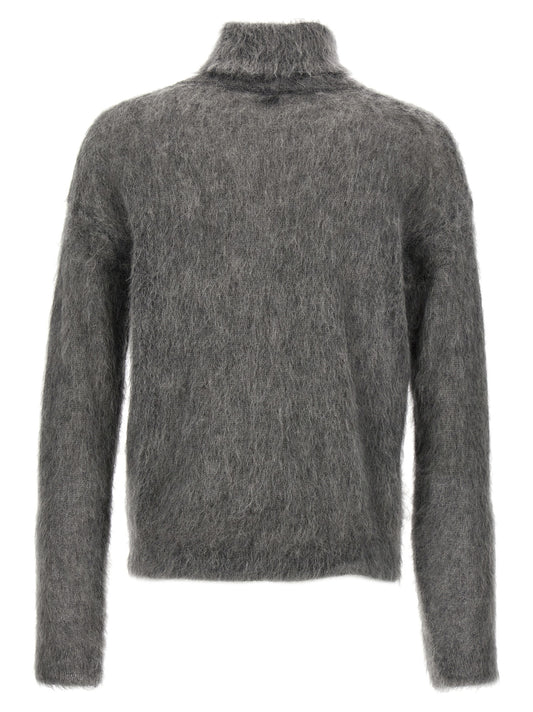 Saint Laurent Gray Wool Cardigan