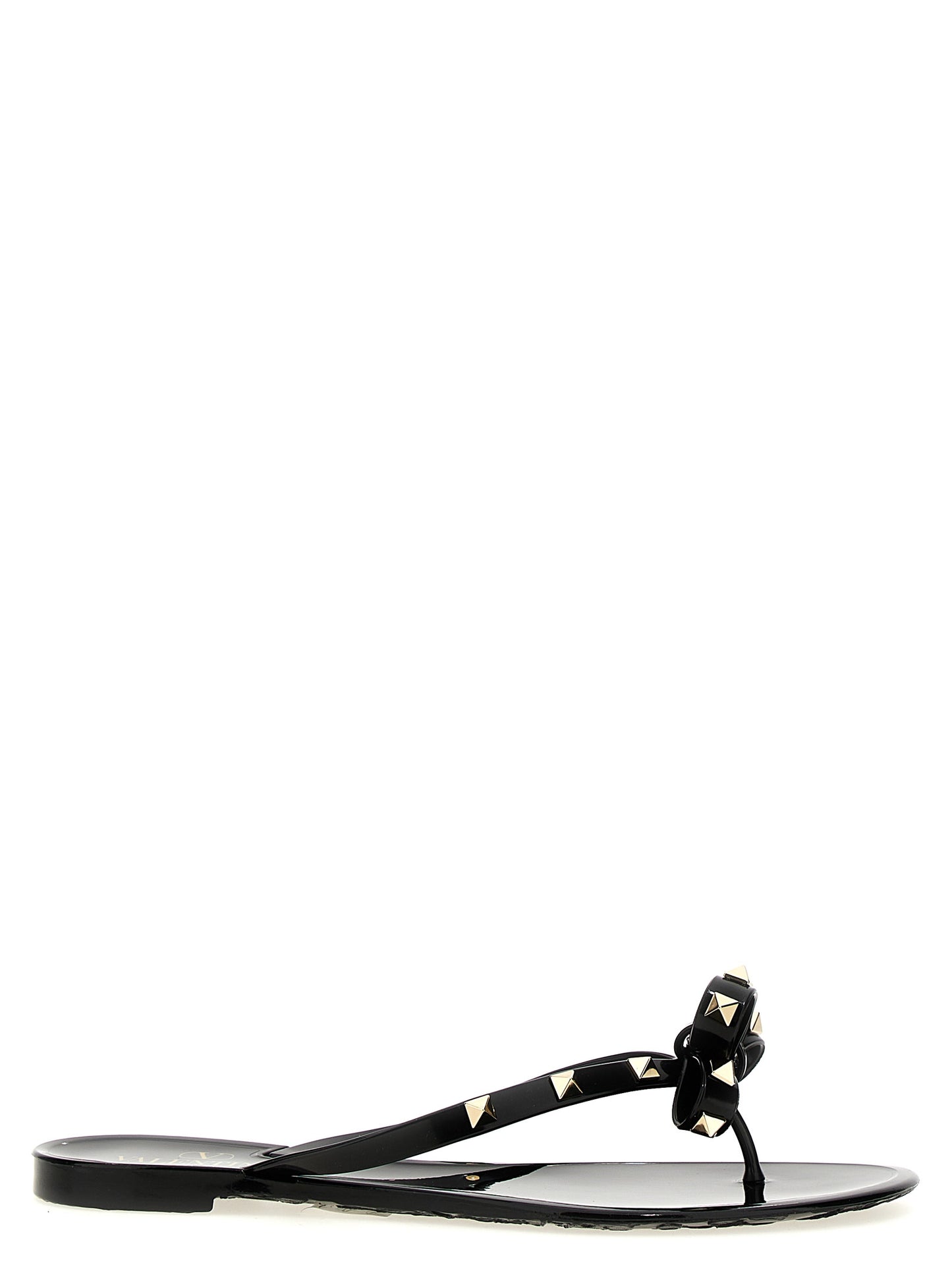 Valentino Garavani Black PVC Elegant Design Sandals