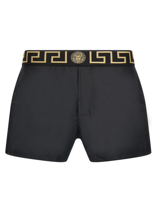 Bañador corto de poliéster multicolor Versace