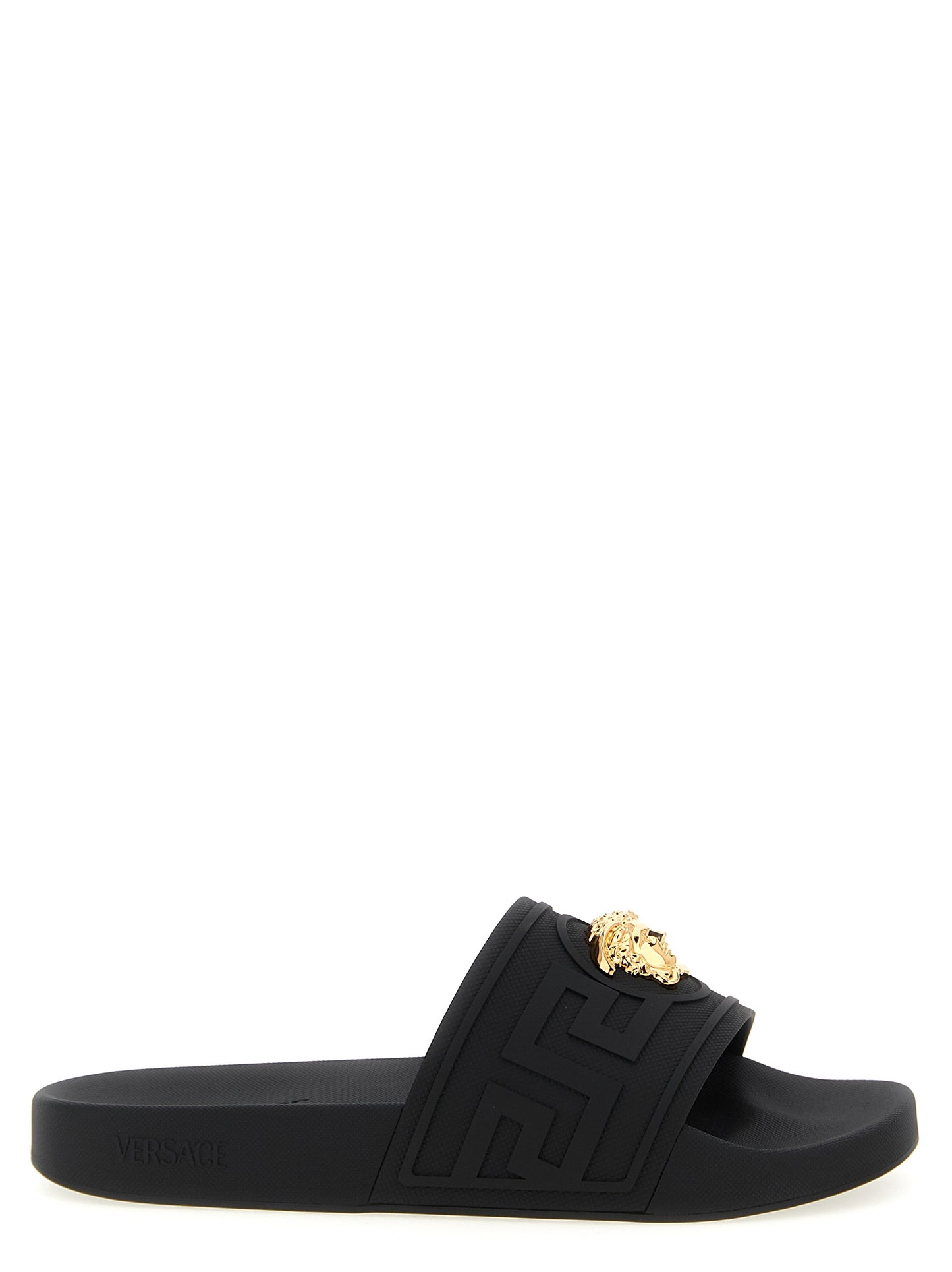 Claques Versace en verre noir