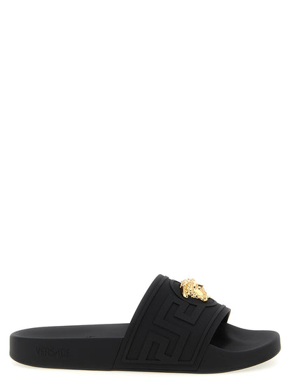 Claques Versace en verre noir