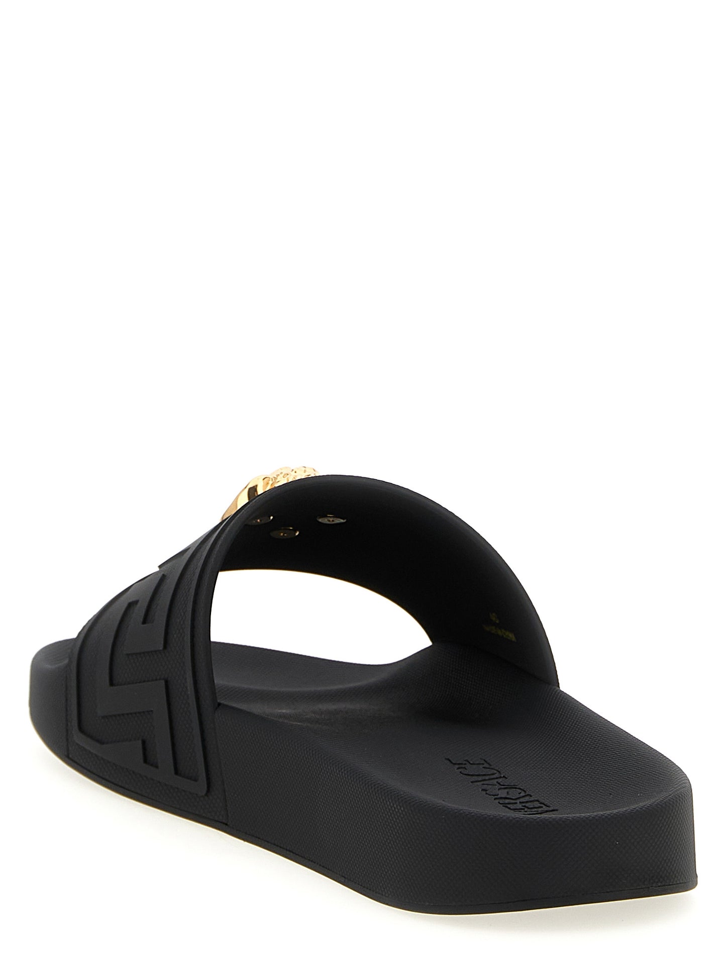 Claques Versace en verre noir