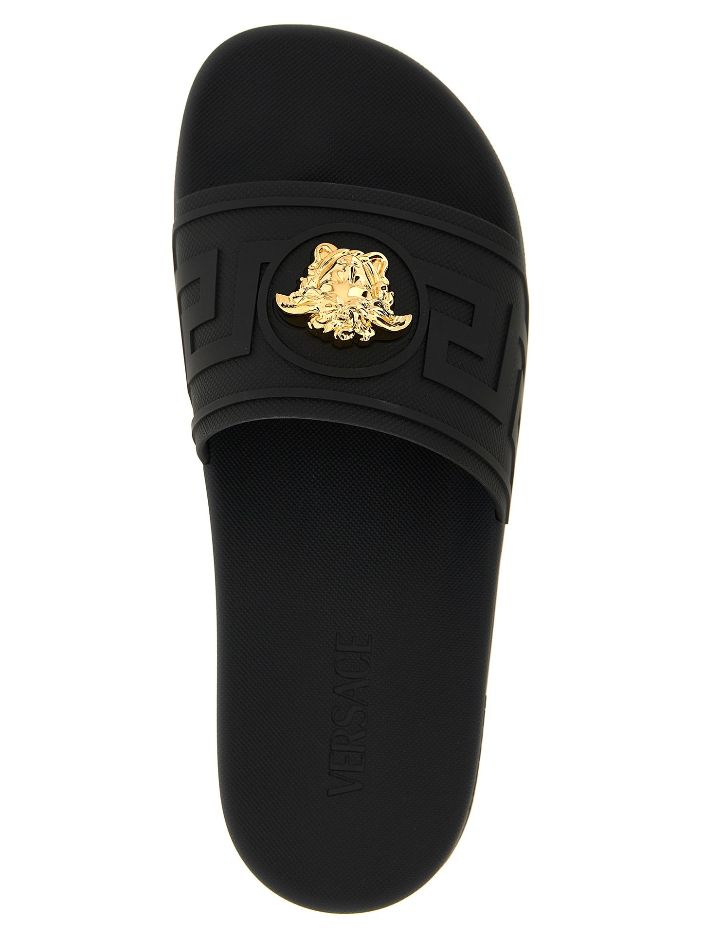 Claques Versace en verre noir