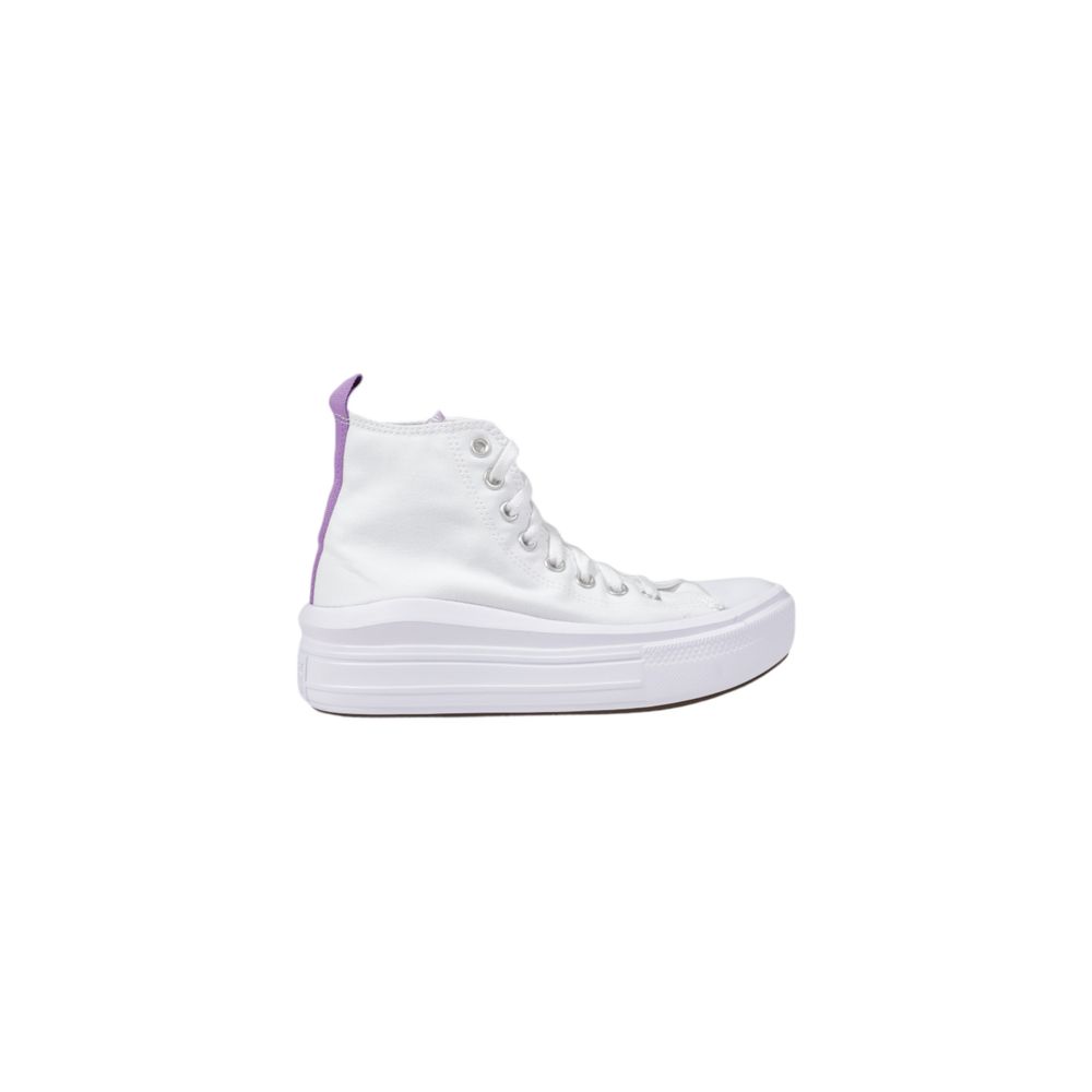 Baskets Converse compensées pour femme en toile blanche