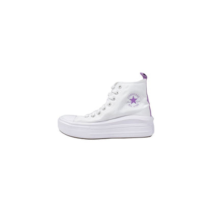 Baskets Converse compensées pour femme en toile blanche