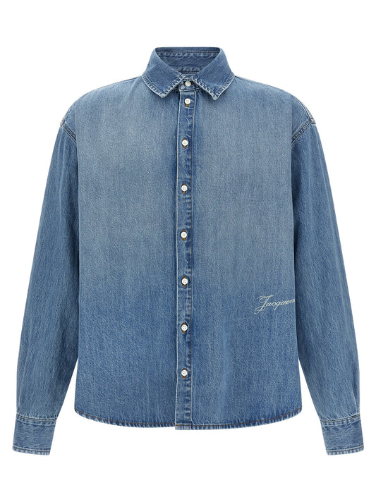Blusa de algodón azul Jacquemus