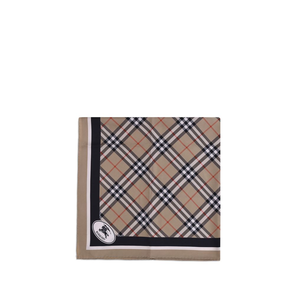 Pañuelo de seda beige de Burberry