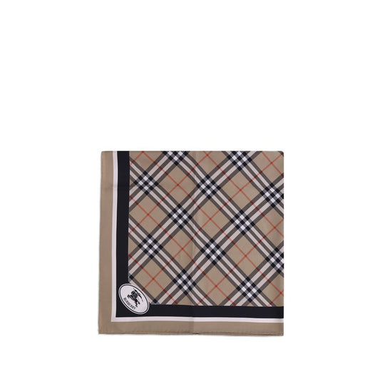 Pañuelo de seda beige de Burberry