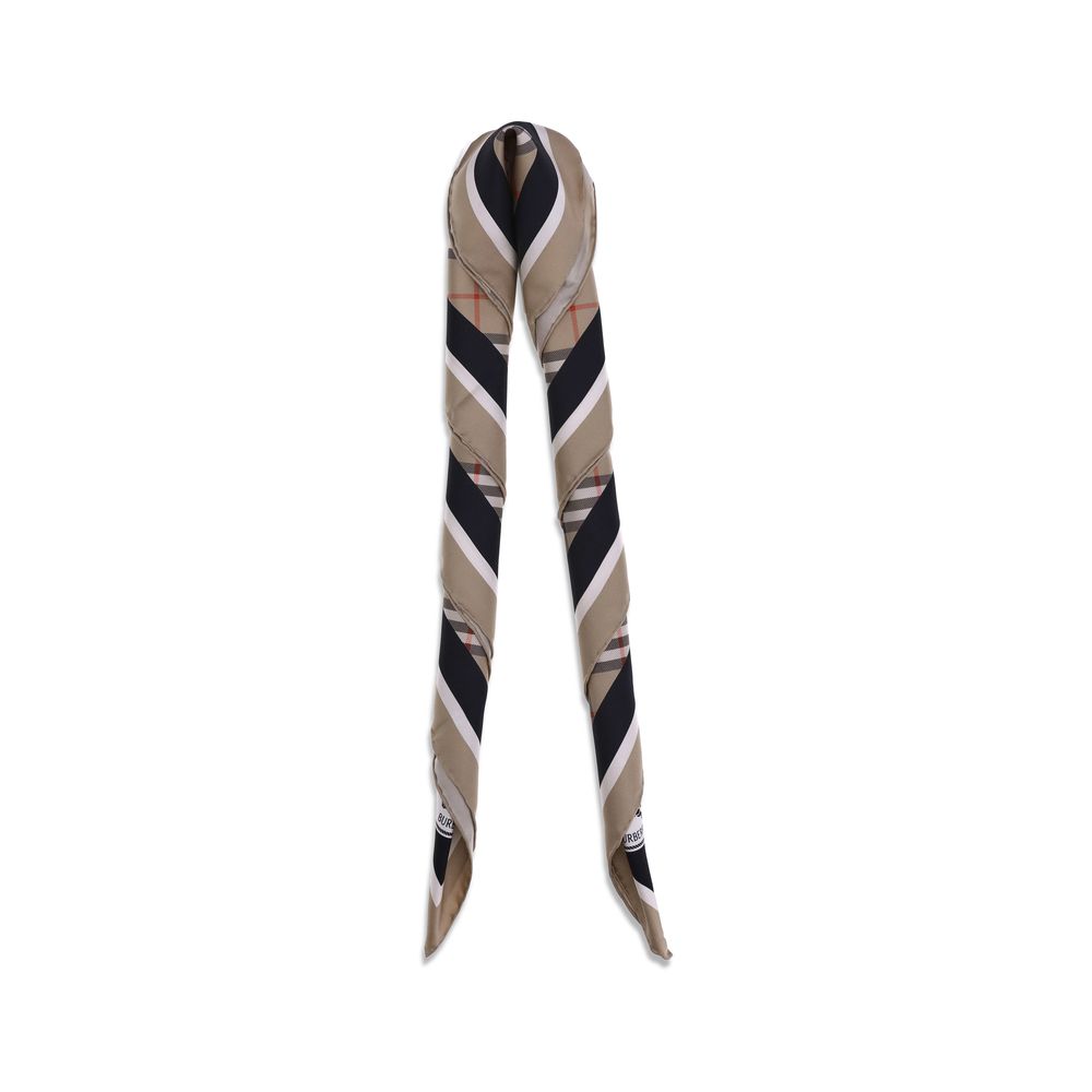 Pañuelo de seda beige de Burberry