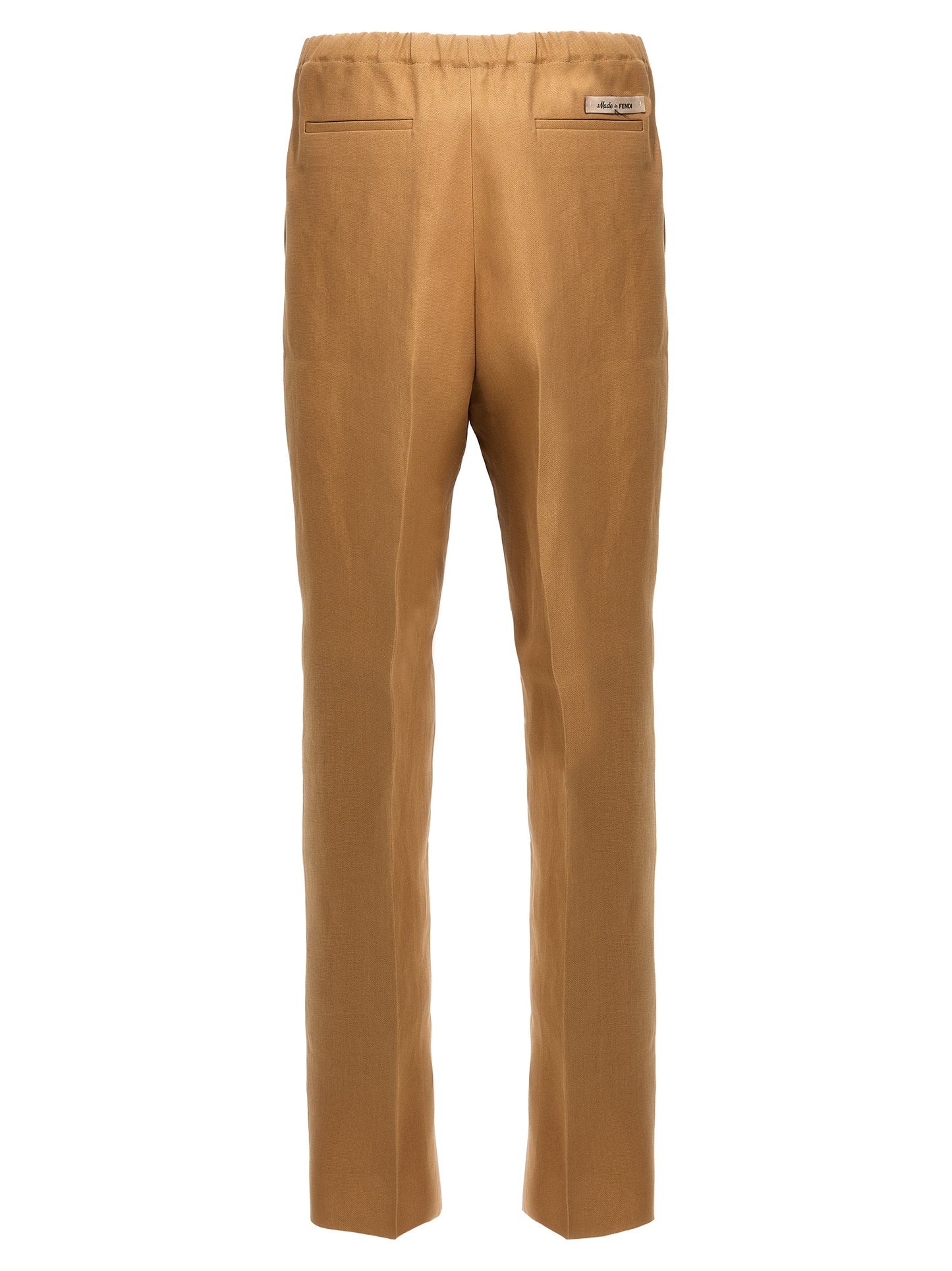 Fendi Beige Industrial Paper Casual Trousers