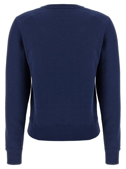 Sweat-shirt bleu en coton Valentino Garavani