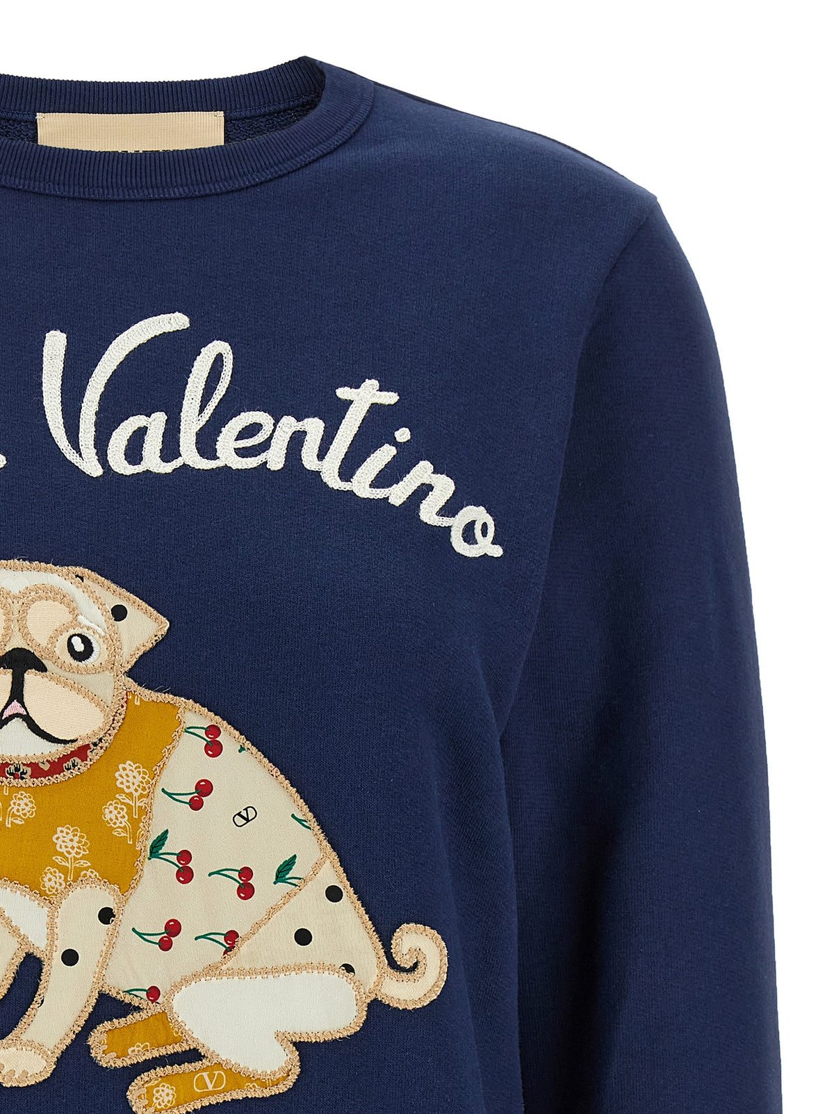 Sweat-shirt bleu en coton Valentino Garavani