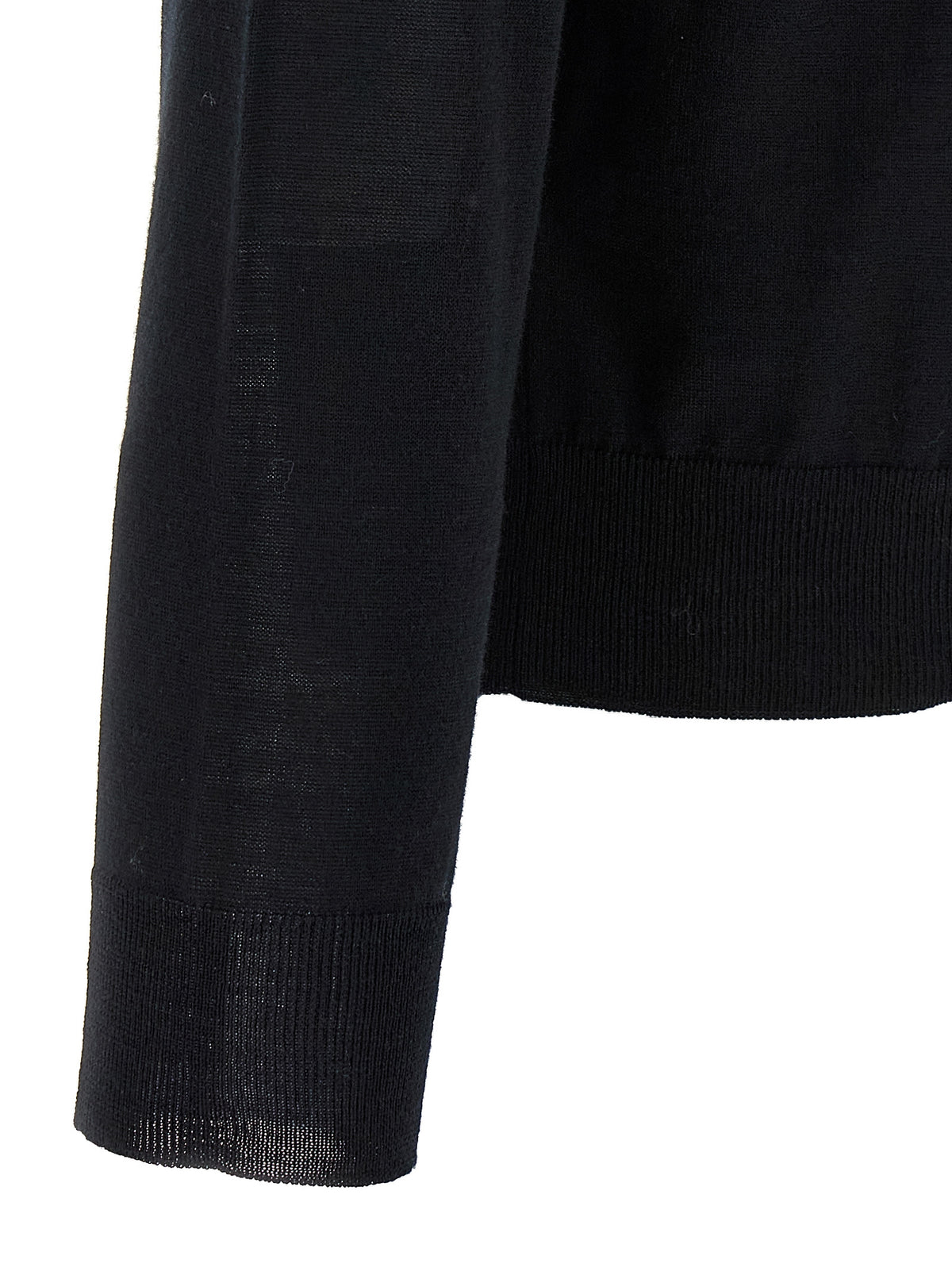 Cardigan Valentino Garavani Noir en Laine Vierge