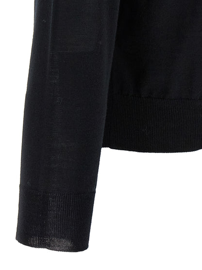 Cardigan Valentino Garavani Noir en Laine Vierge