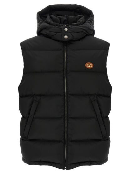 Chaqueta sin mangas Valentino Garavani negra de poliamida