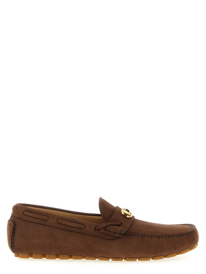 Mocassins à enfiler Valentino Garavani en veau marron