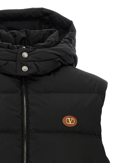Chaqueta sin mangas Valentino Garavani negra de poliamida
